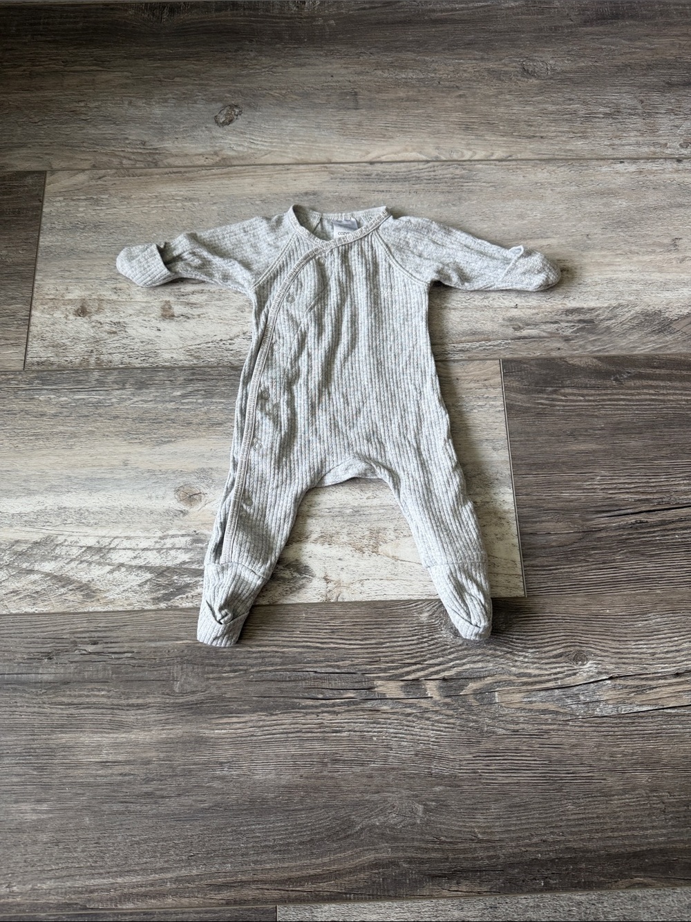 Bonds Neutral Ribbed Footed Baby One-Piece
